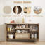 Buffet en rotin avec rangement, armoire de cuisine avec tiroir Farmhouse-18522922-31198085