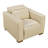 Riseholme Reclining Lounge Chair In Contemporary Beige Authentic Full-leather-122071905