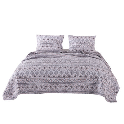Greenland Home Fashions Denmark Multi 3-Piece Queen Size Quilt Set 90x90 + 20x26 (2)