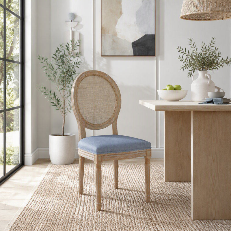 Chaise de salle à manger, Bleu clair, Bleu clair