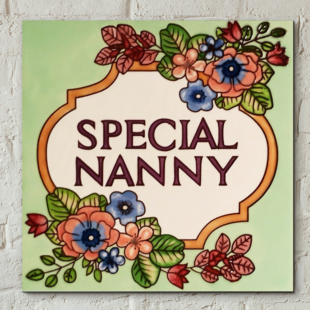 Hand Painted Ceramic Picture Tiles Special Nanny Wall Décor Tile