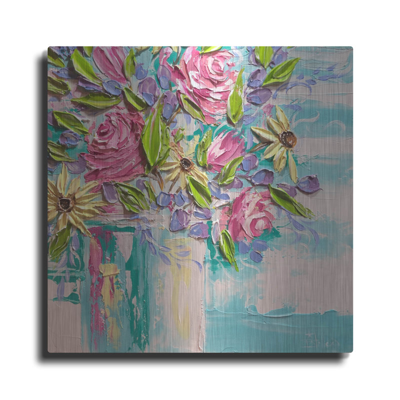 «Floral Bliss» par Estelle Grengs, H 12 po x l 12 po