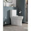 Une toilette en céramique allongée de 1,1 / 1,6 po, blanche, confortable et tendance