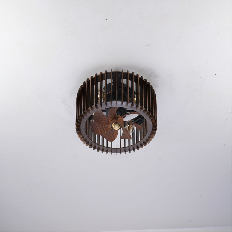 Ventilateur encastré moderne de 20 po, ventilateurs de plafond avec lumières (sans ampoules incluses) et télécommande, 6 vitesses, moteur à courant continu silencieux pour le salon, la chambre à coucher et la cuisine