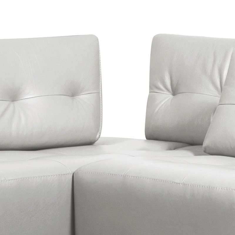 Canapé modulaire en cuir 2 pièces 2 pièces