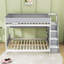 Lit superposé standard avec tablettes, escalier rayé, garde-corps pleine longueur et éclairage à DEL-923900621-923900622