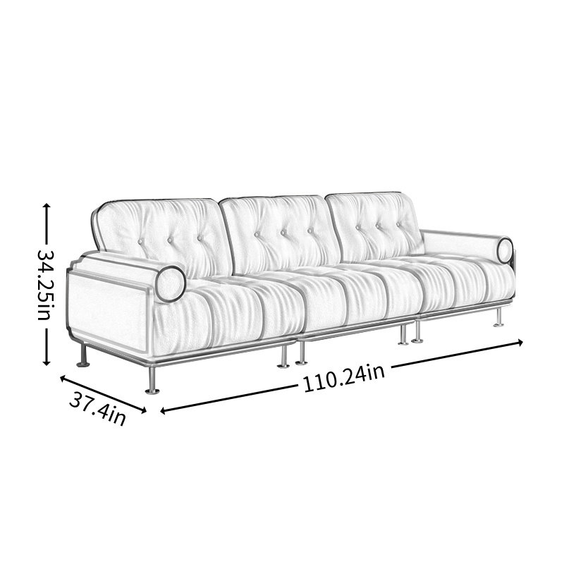 Straight - shaped living room sofa