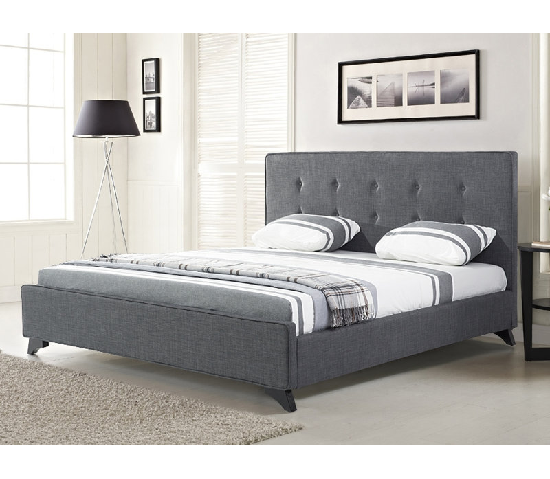 Raglan Upholstered Bed, European Super King, Grey