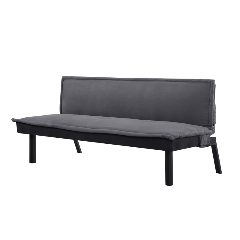 Lit futon convertible 64,6 po Farnham, dossier réglable à 5 positions, canapé-lit pour petit espace, revêtu d'un cadre en bois massif, pour bureau d'appartements