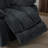 Naiomy 37.4" Wide Contemporary Compact Microfiber Swivel Rocker Manual Recliner Chair with Massage & Heating (Set of 4)-1492142442
