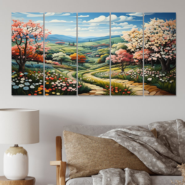 Red Barrel Studio® Countryside Blooming Apple Orchard I - Countryside ...