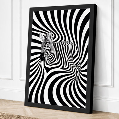 Zebra In Motion Abstract - Print