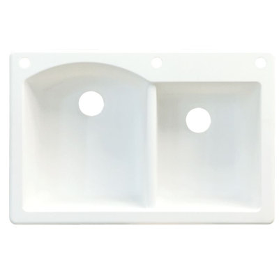 Évier de cuisine à double cuves l 33 po x l 22 po Aversa