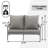 Patio Sofa Outdoor Loveseat Sofa 2-Seater
