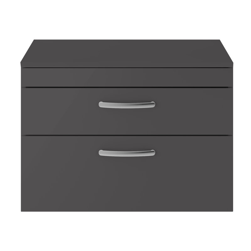 Athena 80.5cm Single Bathroom Vanity Base Only, Grey Avola