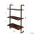 3 Tier And 2 Floating Wood Shelves Metal Wall Mounted For Bathroom Accessories Towel Holder Wine In Basement Multi - Functional Living Room Kitchen Pantry Above Toilet Saving Space Displaying Products