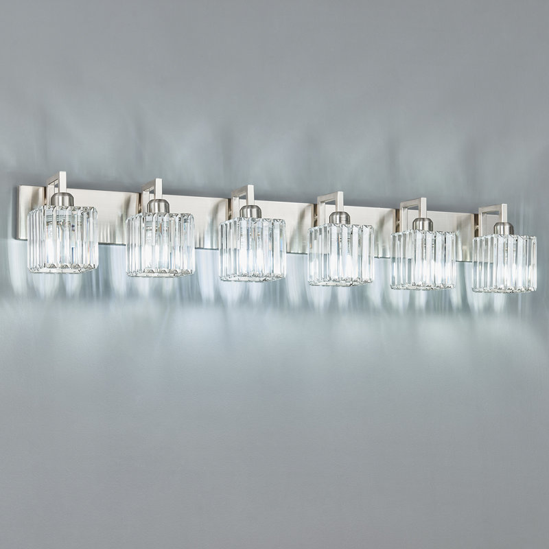 Kyneisha Vanity Light, 6 Lights, Sand Nickel
