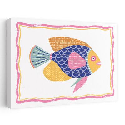 Poisson III, art mural contemporain abstrait