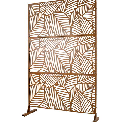 Écran d'intimité extérieur et intérieur en métal l 76 po H48 po - Terrasse Balcon