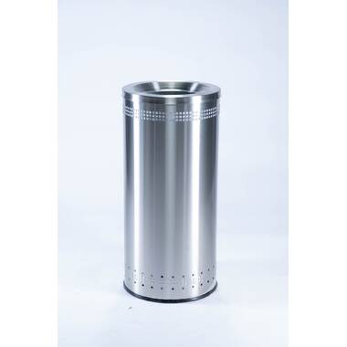 33 Gal. Perforated Stainless Steel Trash Receptacle VCT-33 PERF SS