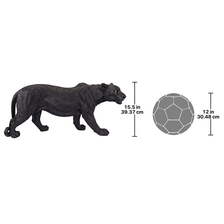 HOZUSO Black Leopard Statue Sculpture Shadowed Predator Black Panther –  outourgarden