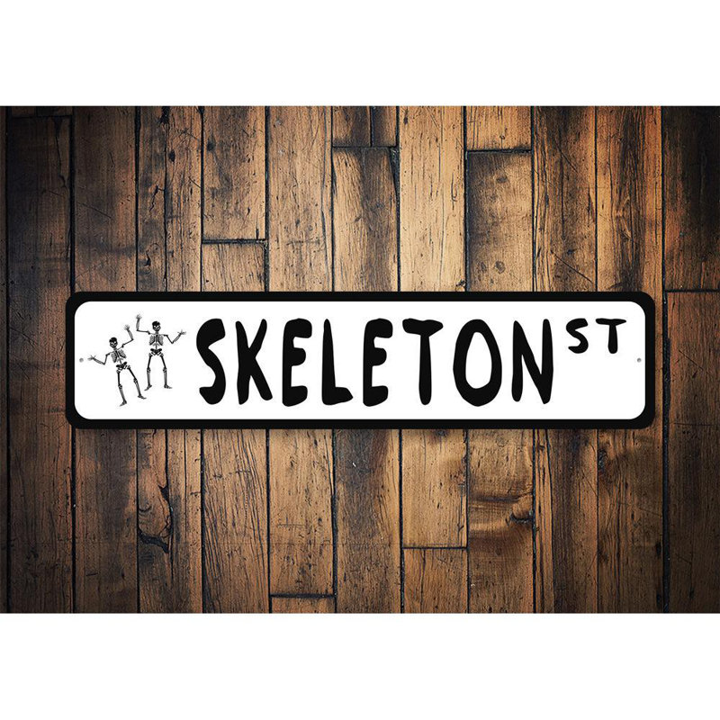 Panneau de signalisation squelette en aluminium, H 6 po x l 24 po x P 0,06 po
