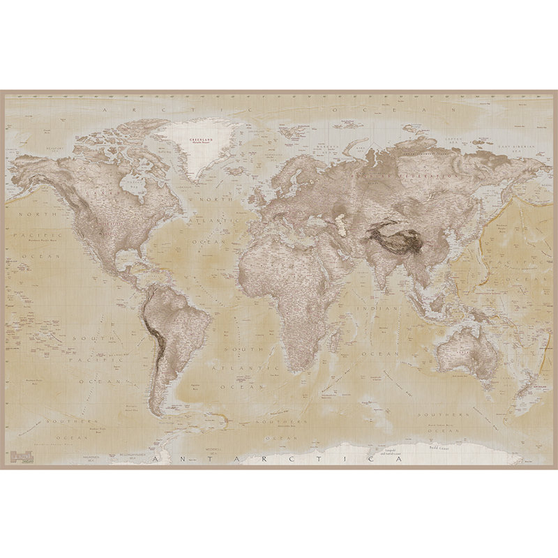 4 Piece Wallpaper Mural, Neutral, 2.53m L x 366cm W
