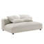 Ensemble de causeuse et repose-pieds modulaires en tissu avec accoudoirs Solace