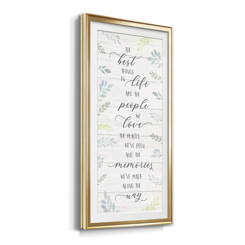 Best Things - Print, H 10,5 po x l 18,5 po x P 1,5 po, Or
