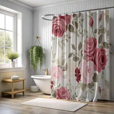 Red Passion - Rideau de douche standard 1 pièce