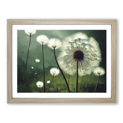 Blissful Dandelion Flowers - Single Picture Frame Print