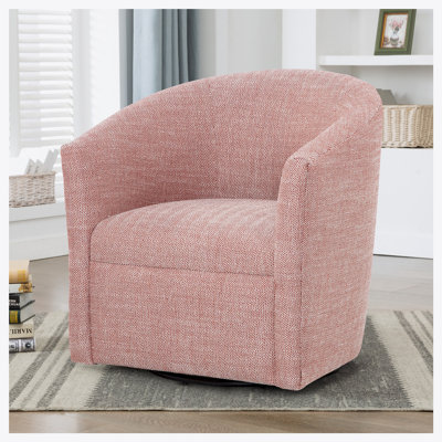 Zaria Upholstered Swivel Barrel Chair