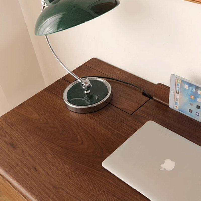 Simple Small-sized Walnut Solid Wood Writing Desk, 29.52" H x 47.24" W x 23.62" D