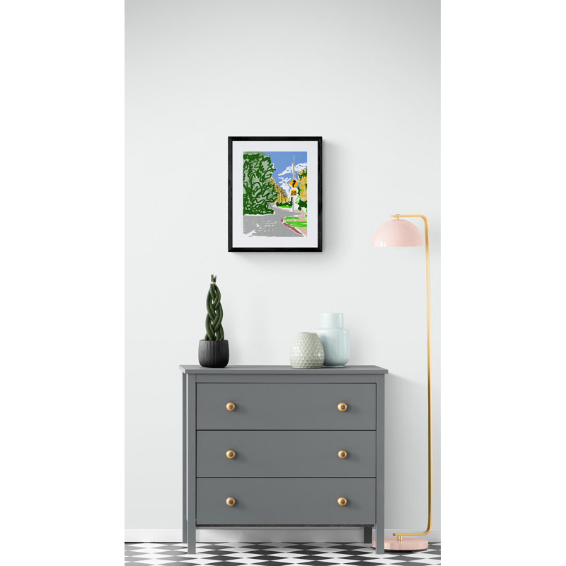Hilgard Avenue Print by Deborah Blum, Black Framed Canvas, 32" H x 24" W
