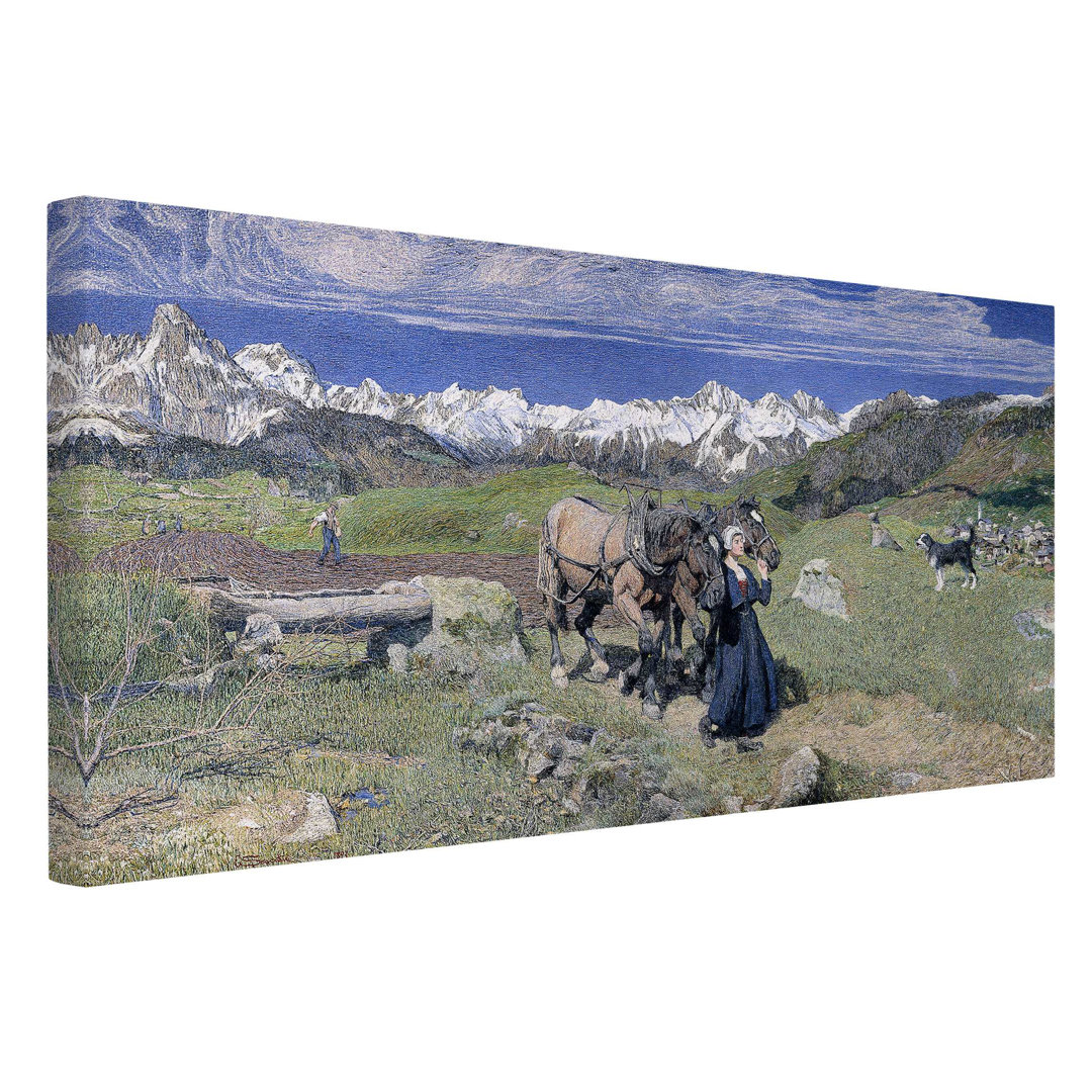 Leinwandbild Spring in The Alps von Giovanni Segantini