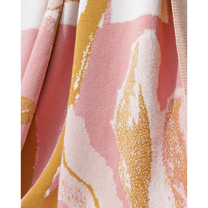House Plants Throw Blanket, Golden Hour, Organic Cotton