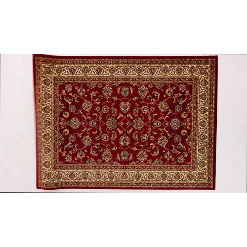  Kirsten Traditional Oriental Red Oval Area Rug, 5' x 7