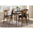 Chanlee 4 - Person Walnut Solid Wood Top Four Leg Base Dining Set
