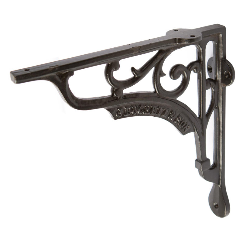 Hammer & Tongs - Ornate Iron Shelf Bracket - D200mm - Black