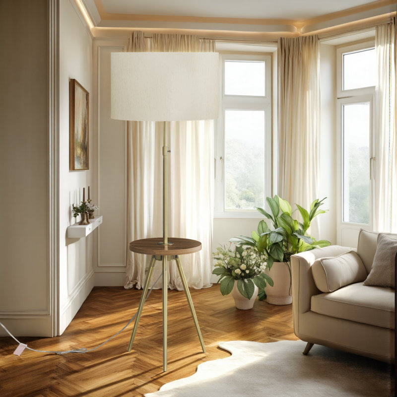 63"Floor Lamp,Gold Metal