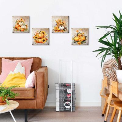4 Piece Wrapped Canvas Wall Art