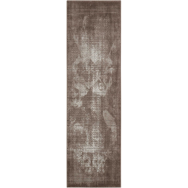 Tapis beige Maren, Tapis de couloir 2 pi 2 po x 7 pi 6 po