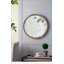 Miroir mural circulaire en bois de manguier de style transitionnel D20x1,5 po-2099849262