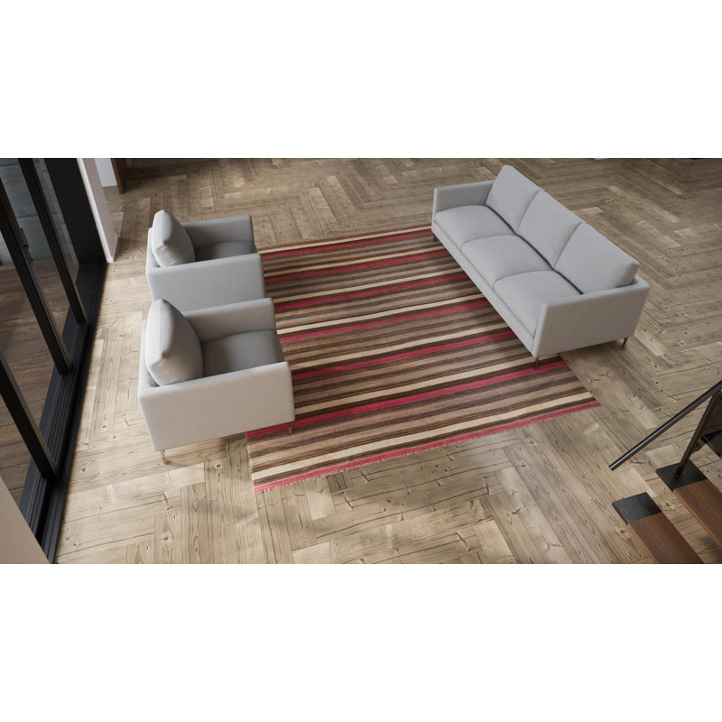 Brown Flatweave Wool Rug - 8'10" x 10'4"