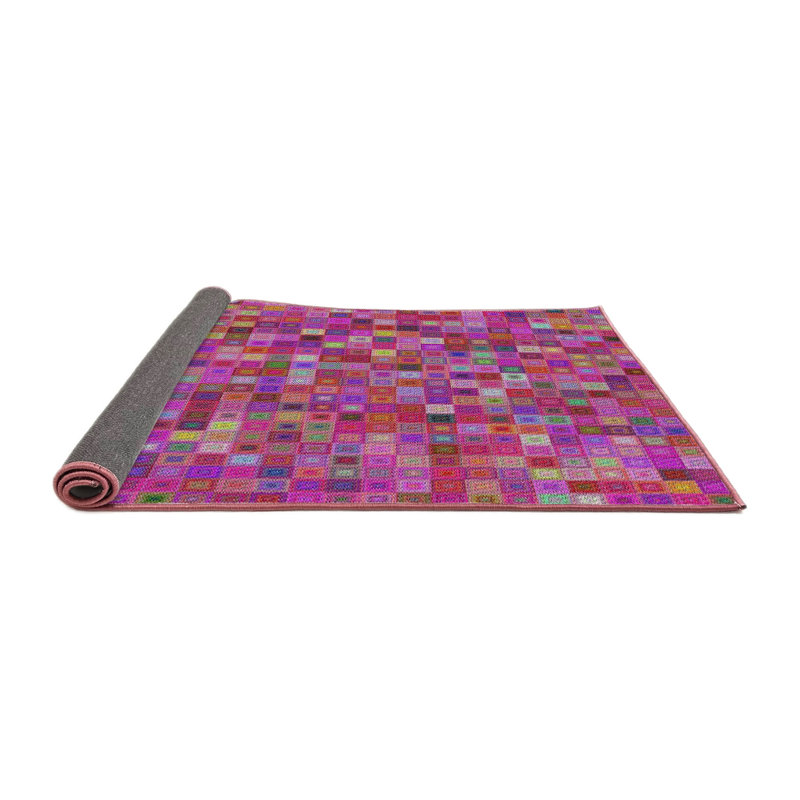 Tapis de zone mauve à motifs Jennerstown, Rond 8 pi