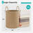 Cotton Rope Laundry Hamper - Woven Collapsible Clothes Storage Basket For Laundry Room, Bedroom, Dorm Organizing - Breathable, Large Capacity, Foldable & Washable Design-410651428