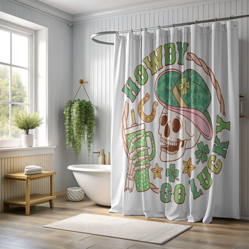 Bernoussi Shower Curtain, 74"H x 71"W