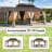 18' W x 12' D Hardtop Gazebo, Double Galvanized Steel Roof & Aluminum Frame for Hot Tub, Deck, Backyard-128908207-128908212