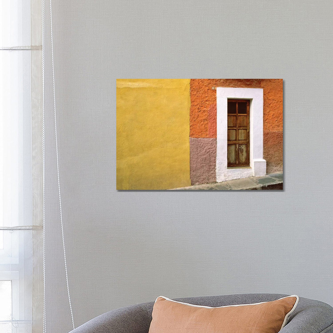Mexico, San Miguel De Allende. Door And House Exterior. by Jaynes Gallery - Wrapped Canvas Gallery-Wrapped Canvas Giclée