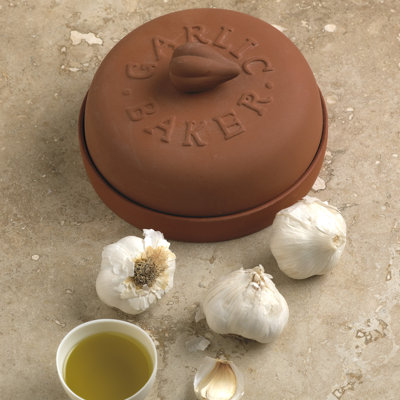 Fox Run Brands Garlic Baker, 7", Terra Cotta